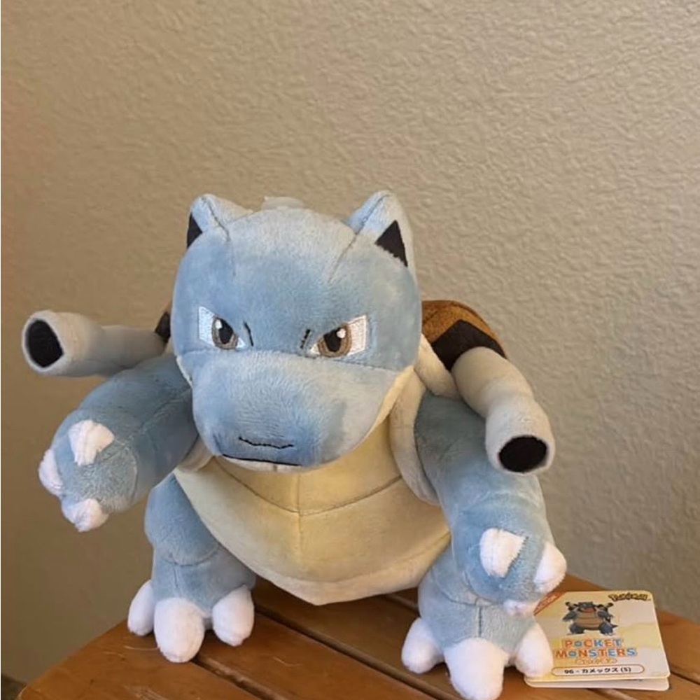 Pokemon Blastoise Plush - Blue & Cream with Brown Shell